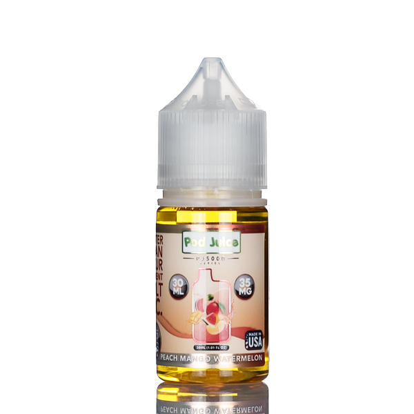 Pod Juice Salt PJ5000 - Peach Mango Watermelon - 30ml - Black Coral